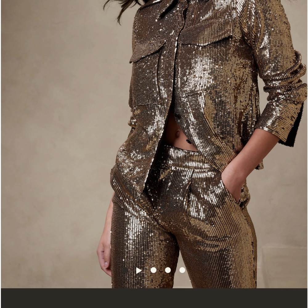 Banana Republic Gold sequin pants.